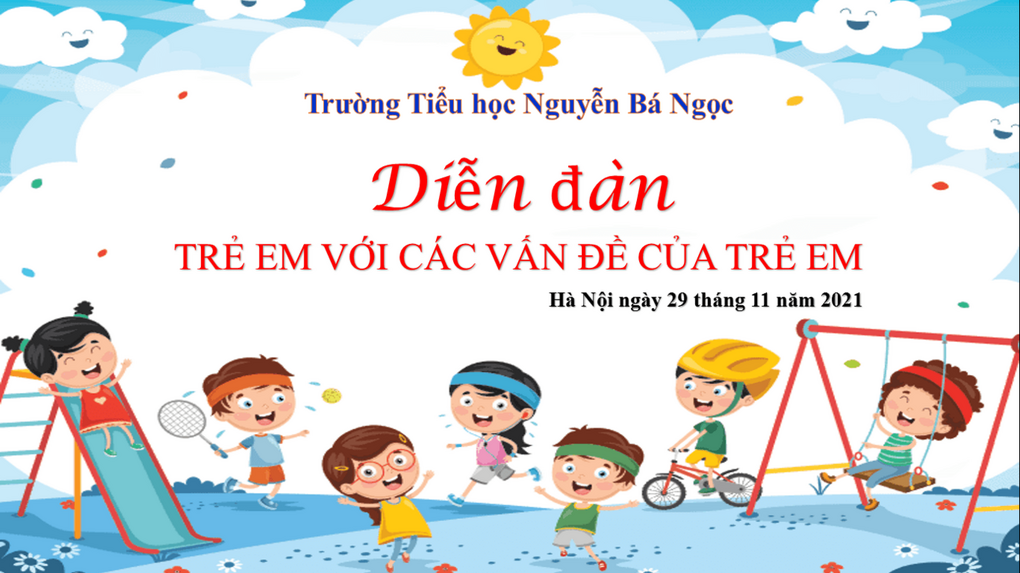 Liên đội trường Tiểu học Nguyễn Bá Ngọc tổ chức diễn đàn “Trẻ em với các vấn đề của trẻ em”