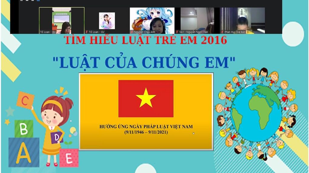 Trường tiểu học Nguyễn Bá Ngọc hưởng ứng Ngày Pháp luật nước Cộng hòa xã hội chủ nghĩa Việt Nam năm 2021