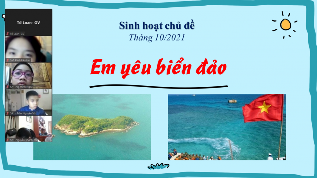Trường tiểu học Nguyễn Bá Ngọc tổ chức chương trình "Em yêu biển đảo"