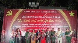 Trường TH Nguyễn Bá Ngọc tham gia Liên hoan nghệ thuật quần chúng phường Cống Vị tháng 4/2021