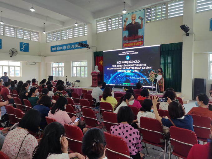 Quận Ba Đình tổ chức Hội nghị báo cáo ứng dụng CNTT trong ngành GD-ĐT năm học 2021-2022