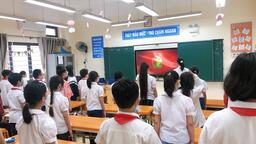 Khối 5 trường Tiểu học Nguyễn Bá Ngọc tổ chức đại hội chi đội