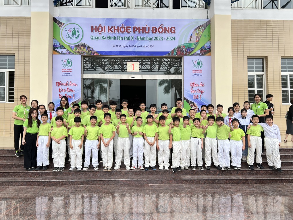 Trường Tiểu học Nguyễn Bá Ngọc tham dự Lễ khai mạc Hội khỏe Phù Đổng quận Ba Đình lần thứ X năm 2024